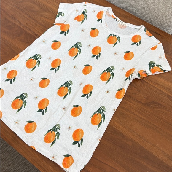 Marine Layer Swing Crew Tee Orange 🍊 Print Size Small - Picture 3 of 6